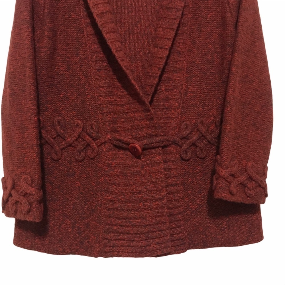 Pendleton Knit One Button Maroon Cardigan - Picture 5 of 11